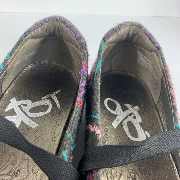 OTBT Womens Ballet Flats Embroidered Boho Mary Jane Straps Grey 8 Hippie - Picture 7 of 11